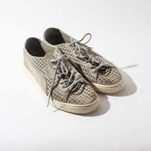 Puma Suede Courtside Perf 358441 03 Grey White Men - Size 11 - Used - Box Includ